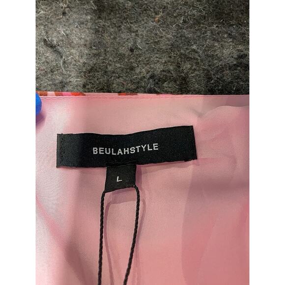 NWT Beulah Palomino Pink Horse Print Western Romper Jumpsuit V Neck L - Picture 4 of 5